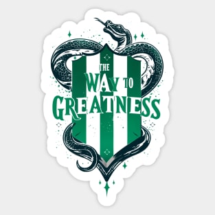 The Way to Greatness - Snake - Shield - Fantasy Sticker